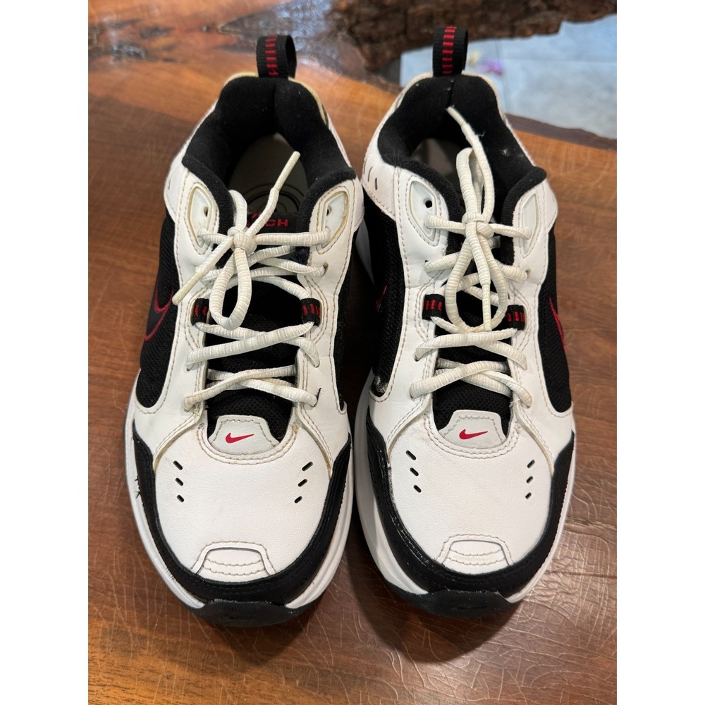 Nike Air Monarch IV 415445-101 Men's Cross Training Shoes White/Black/Red Size 6